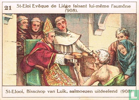 St-Elooi, bisschop van Luik, aalmoezen uitdeelend (908) - Image 1