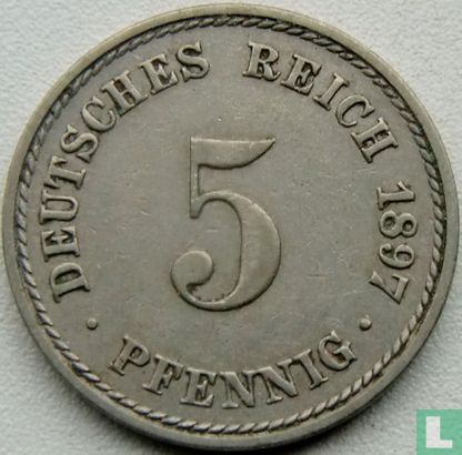 Duitse Rijk 5 pfennig 1897 (A) - Afbeelding 1