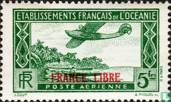 Flugzeug, Aufdruck "France Libre"