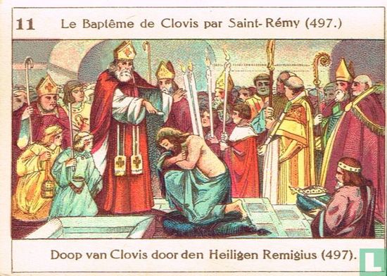 Doop van Clovis door den heiligen Remigius (497) - Image 1