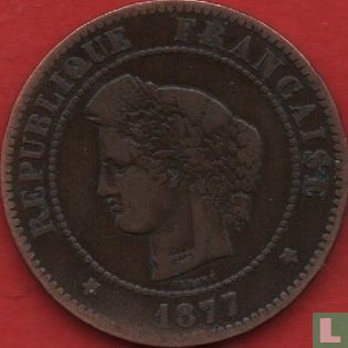 France 5 centimes 1877 (K) - Image 1