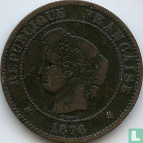 Frankrijk 5 centimes 1876 (K) - Afbeelding 1