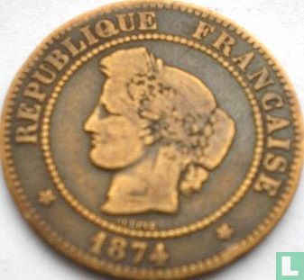 Frankrijk 5 centimes 1874 (A) - Afbeelding 1