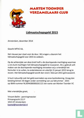 MTVC - Lidmaatschapsgeld 2015 - Image 1