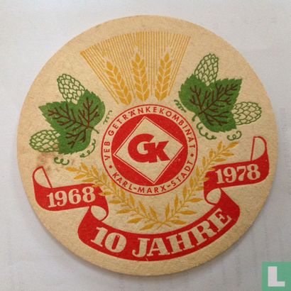 10 Jahre VEB Getränkekombinat Karl-Marx-Stadt