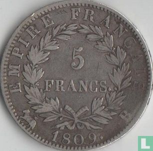 Frankrijk 5 francs 1809 (B) - Afbeelding 1
