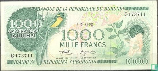 Burundi 1.000 Francs 1982 - Afbeelding 1