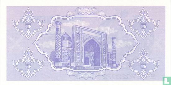 Ouzbékistan 5 Sum 1992 - Image 2