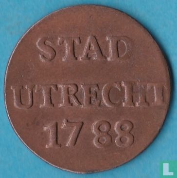Utrecht 1 duit 1788 (cuivre - 17 et 88 plus éloignés) - Image 1