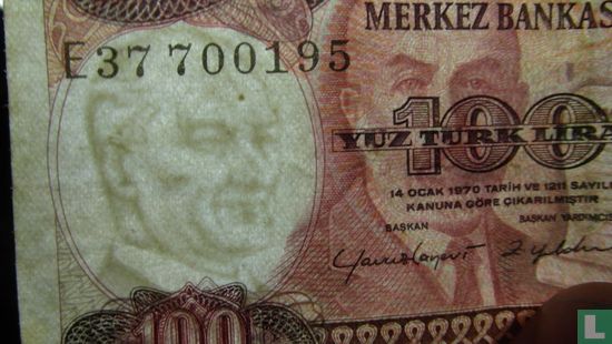 Türkei 100 Lira  - Bild 3