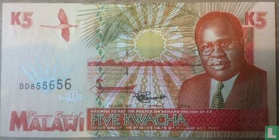Malawi 5 Kwacha 1995 - Image 1