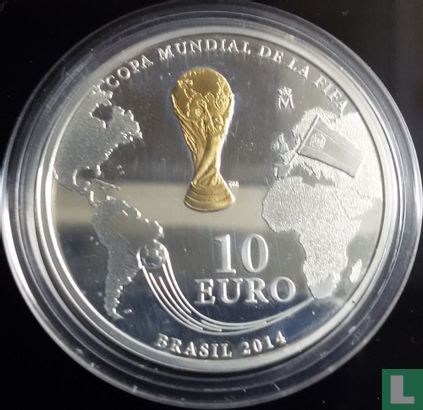 Spanje 10 euro 2012 (PROOF) "2014 Football World Cup in Brazil" - Afbeelding 2