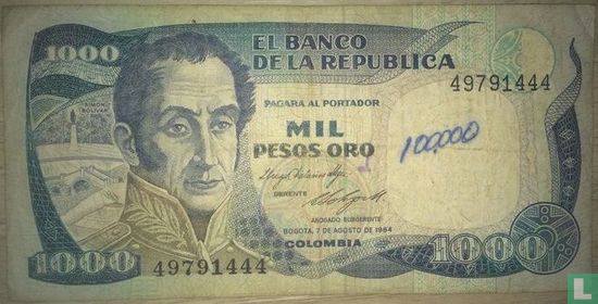 Colombia 1.000 Pesos Oro 1984 - Afbeelding 1