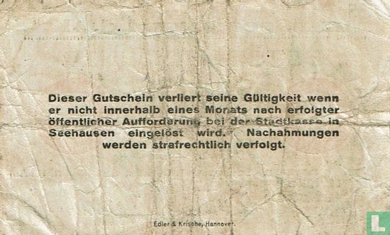 Seehausen 10 Pfennig 1917 - Bild 2