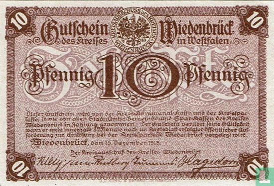 Wiedenbrück 10 Pfennig 1918 - Image 1