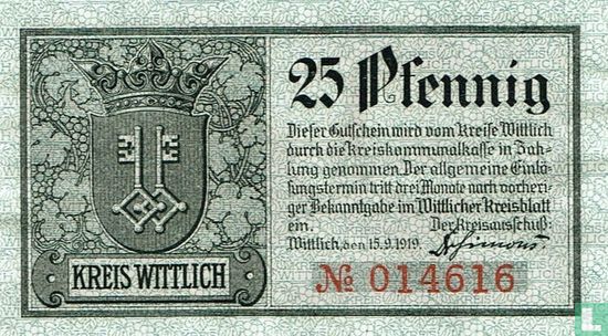 Wittlich 25 Pfennig 1919 - Afbeelding 1