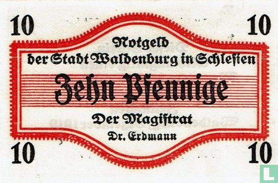 Waldenburg 10 Pfennig 1919 - Afbeelding 1