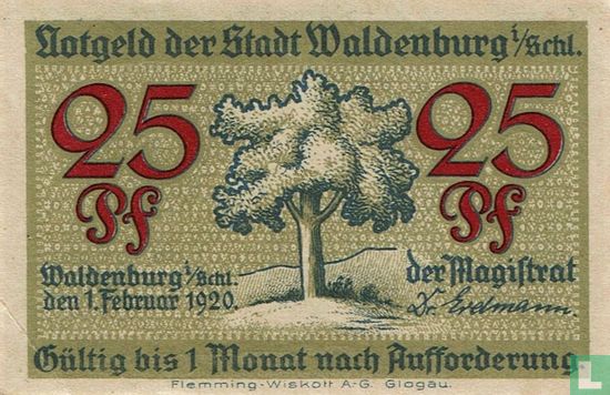 Waldenburg 25 Pfennig 1920 - Image 1