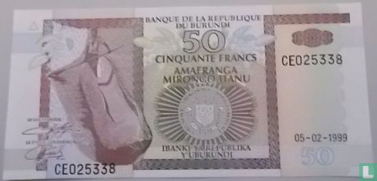 Burundi 50 Francs 1999 - Afbeelding 1
