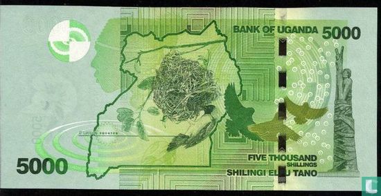 Oeganda 5.000 Shillings 2010 - Afbeelding 2