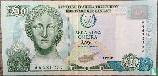 Cyprus 10 Pounds 2001 - Afbeelding 1