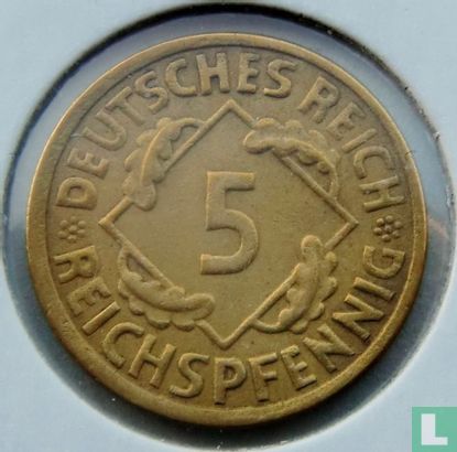 Empire allemand 5 reichspfennig 1926 (A) - Image 2