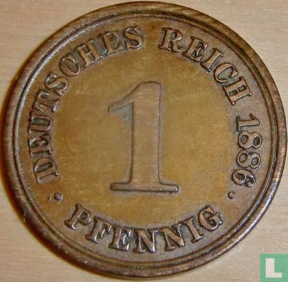 Empire allemand 1 pfennig 1886 (A) - Image 1