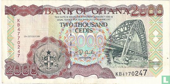 Ghana 2.000 Cedis 2001 - Bild 1