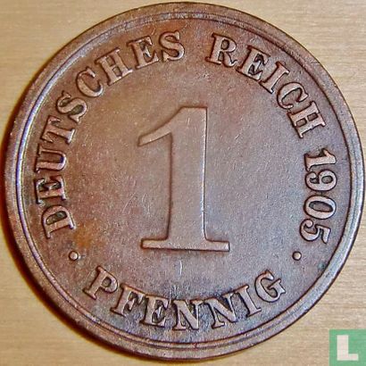 Duitse Rijk 1 pfennig 1905 (G) - Afbeelding 1