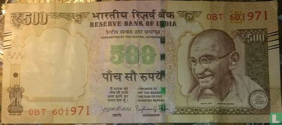 India 500 Rupees - Afbeelding 1