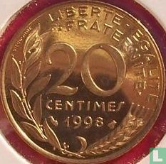 Frankrijk 20 centimes 1998 - Afbeelding 1