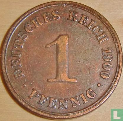 Empire allemand 1 pfennig 1900 (A) - Image 1