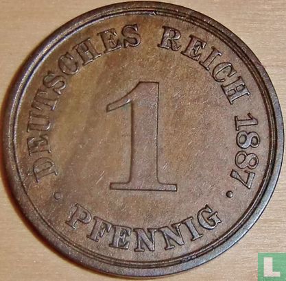 Duitse Rijk 1 pfennig 1887 (A) - Afbeelding 1
