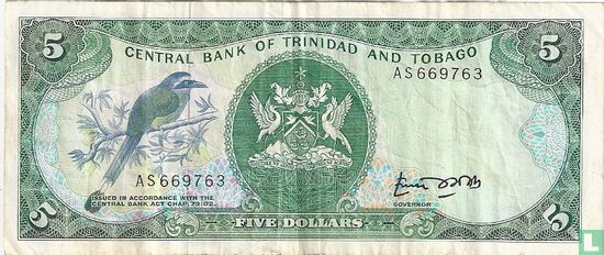 Trinidad en Tobago 5 Dollars ND (1985) - Afbeelding 1