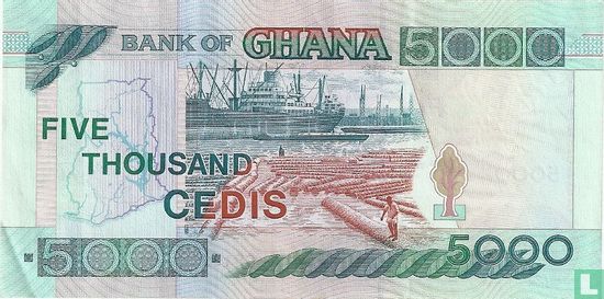 Ghana 5.000 Cedis 2002 - Bild 2