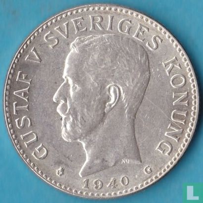 Zweden 2 kronor 1940 (opnieuw gegraveerde 4) - Afbeelding 1