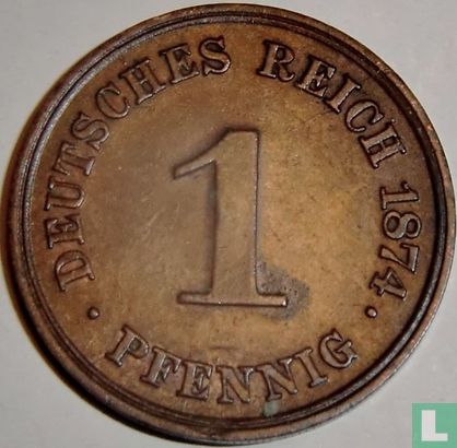 German Empire 1 pfennig 1874 (G) - Image 1