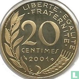 France 20 centimes 2001 (BE) - Image 1