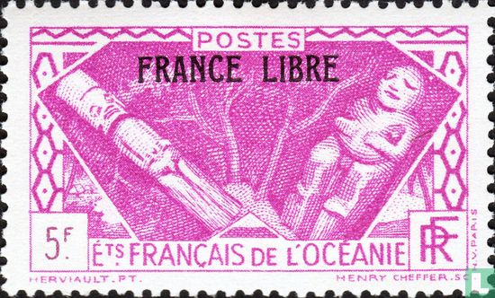 Landesthemen, Aufdruck "France Libre" 