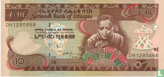 Éthiopie 10 Birr 2006 (EE1998) - Image 1