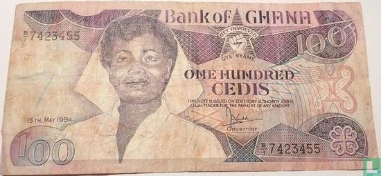 Ghana 100 Cedis 1984 - Image 1