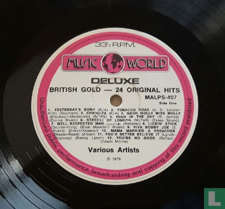British Gold - 24 Original Hits - Image 3