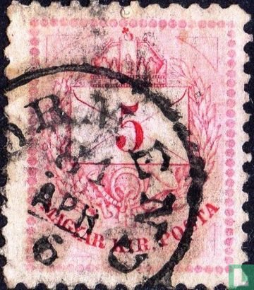 Brief, kroon en posthoorn - Afbeelding 1