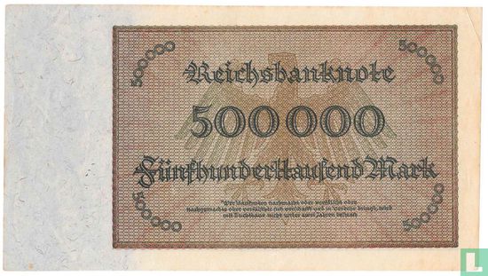 Duitsland 500.000 Mark 1923 (P88b4) - Afbeelding 2