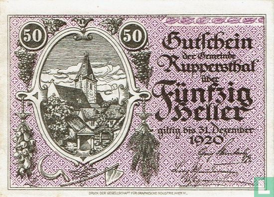Ruppersthal 50 Heller 1920 - Afbeelding 1