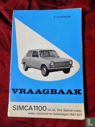 Vraagbaak Simca 1100 LS,GL,GLS,Special coach sedan, stationcar en bestelwagen 1967-1971 - Image 1