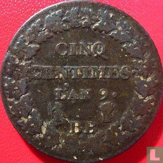 Frankrijk 5 centimes AN 9 (BB) - Afbeelding 1