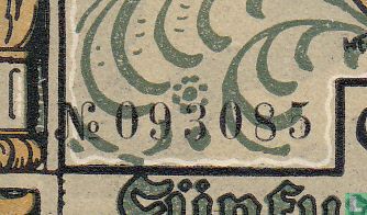 Auerbach 75 Pfennig 1921 (3) ( 3 mm met No. ) - Afbeelding 3