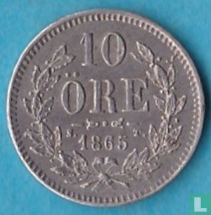Zweden 10 öre 1865 - Afbeelding 1
