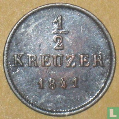 Württemberg ½ kreuzer 1841 - Afbeelding 1